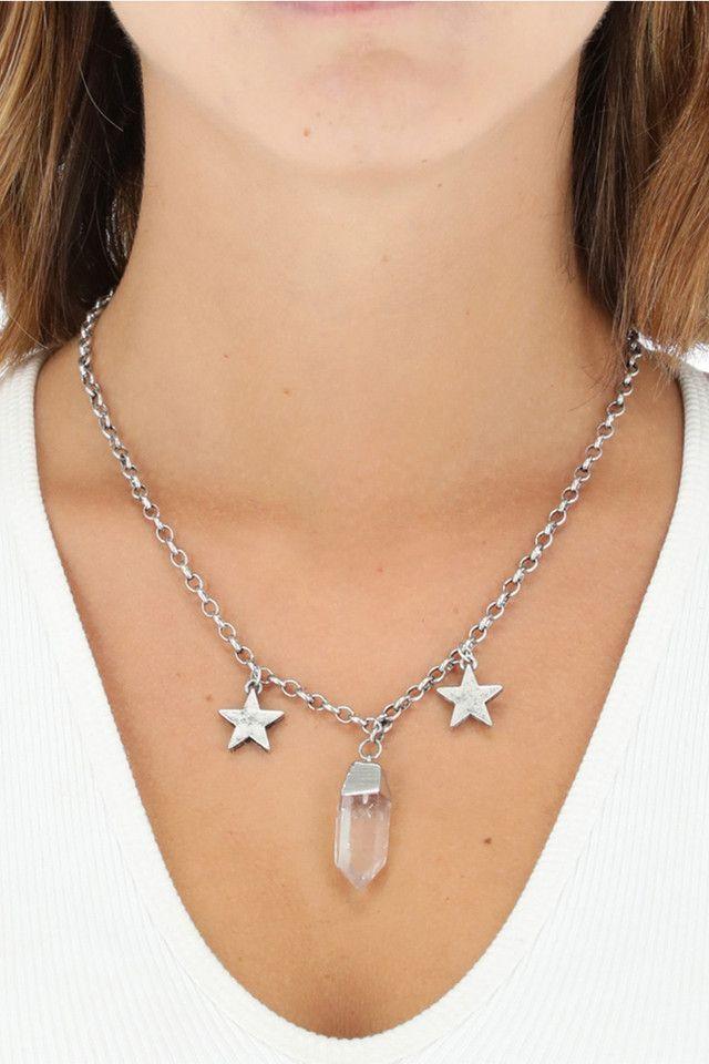 Collar Estelar Plateado Humana-1