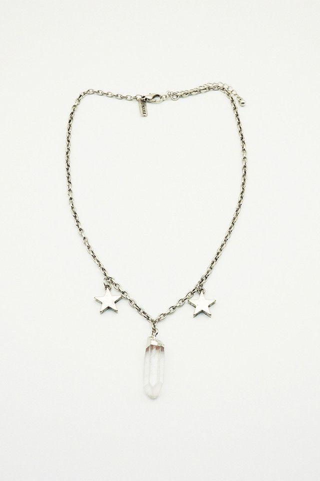 Collar Estelar Plateado Humana-0