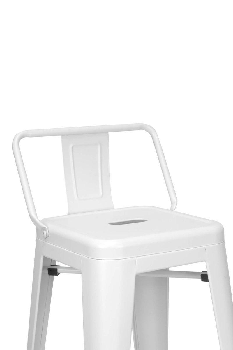 Pack 2 Piso Taburete Tolix Respaldo Blanco-5