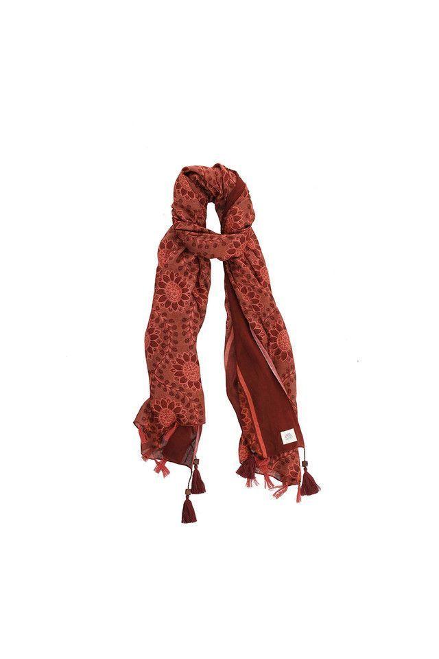 Pañuelo Estampado Garden Burdeo Humana-2