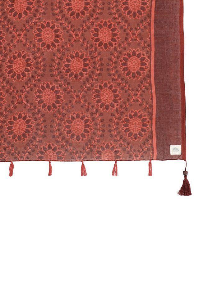 Pañuelo Estampado Garden Burdeo Humana-1