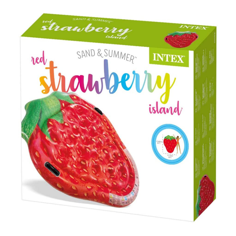 Flotador Inflable Frutilla 160x132x25 Cm-2