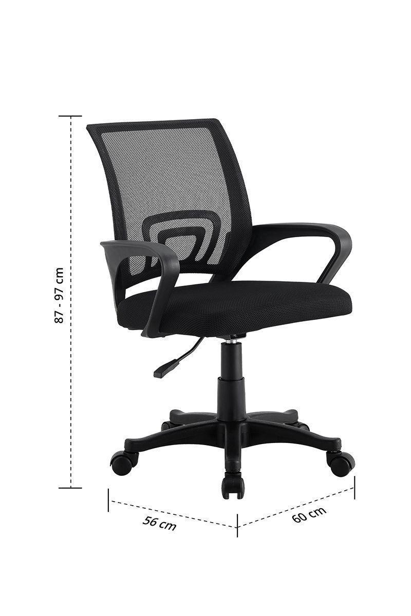 Silla de Oficina Ajustable Comfort Plus Negro-2