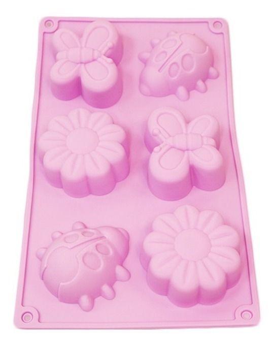 Molde De Silicona Forma Chinita Flores Mariposa-0