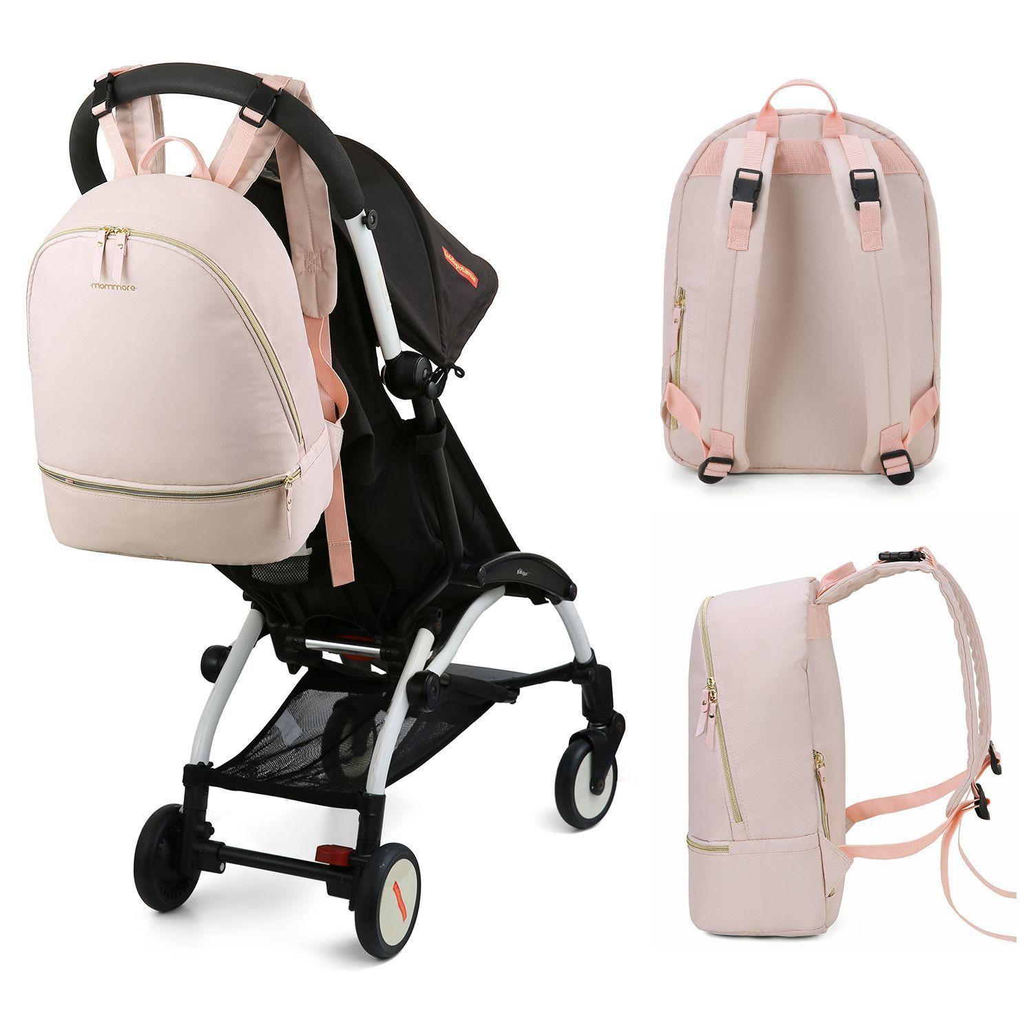 Mochila grande para pañales SIENA para laptop 13"- rosado-4