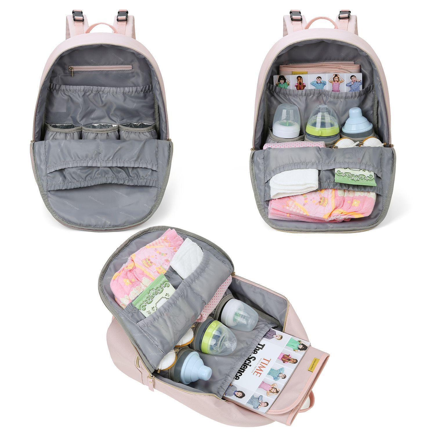 Mochila grande para pañales SIENA para laptop 13"- rosado-2