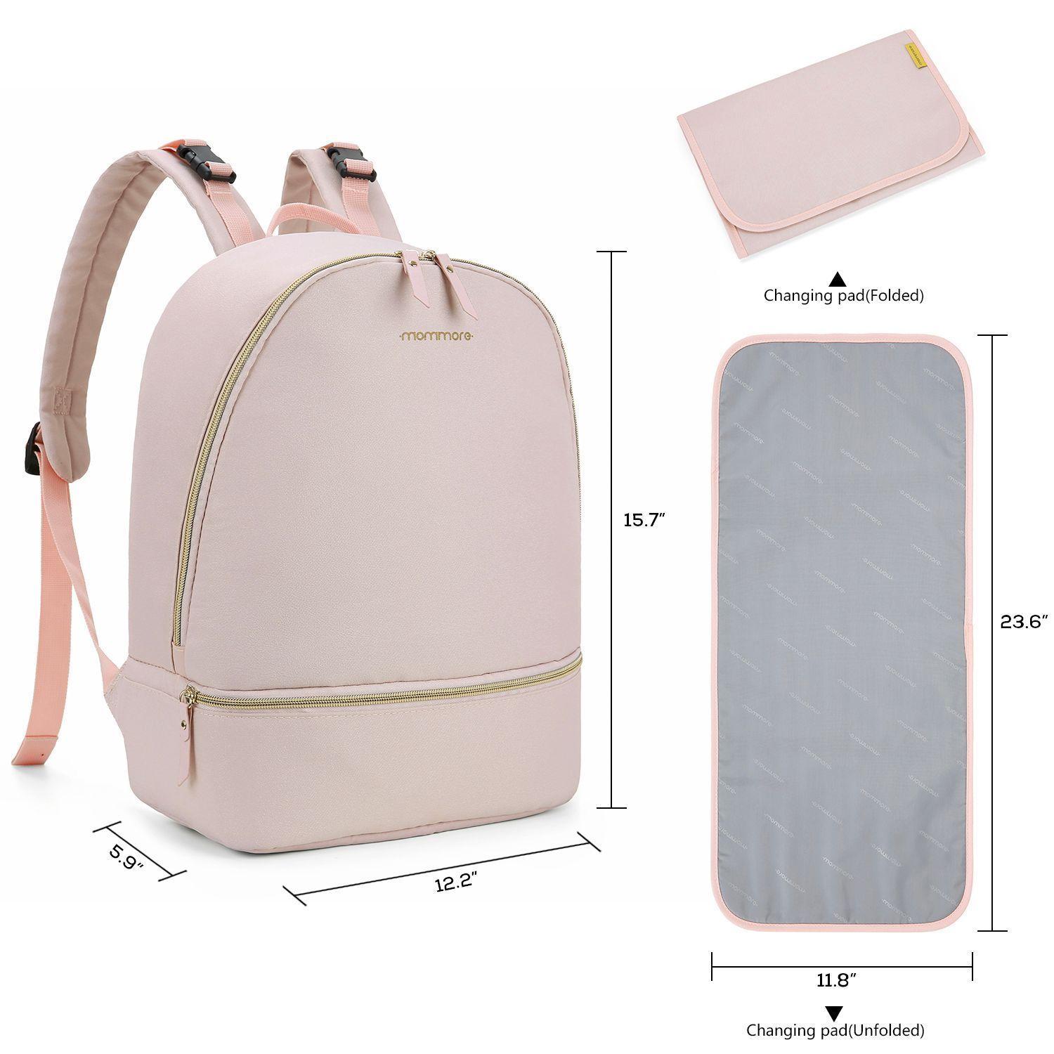 Mochila grande para pañales SIENA para laptop 13"- rosado-5