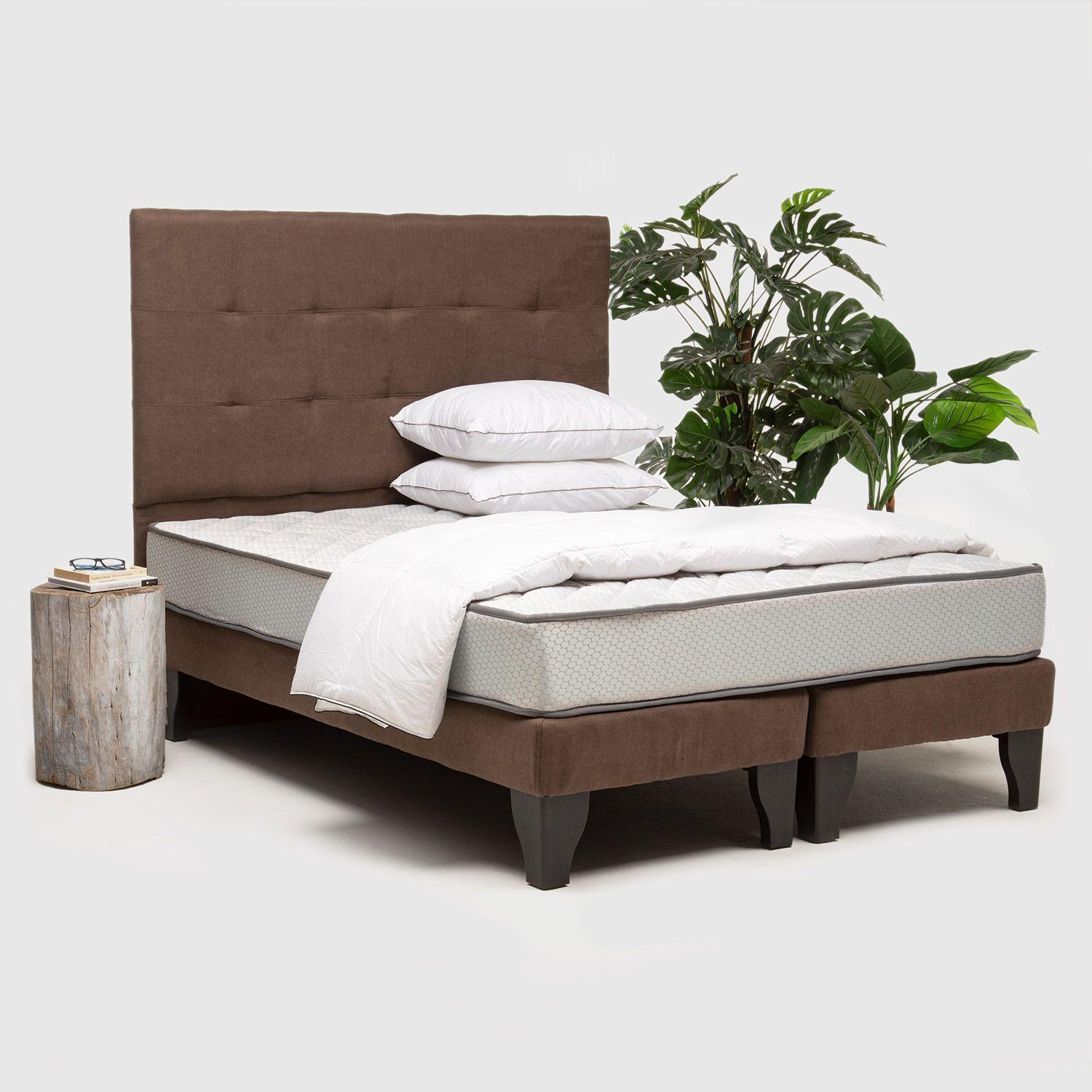 Base Cama Europea Max 2 Plaza Chocolate-5