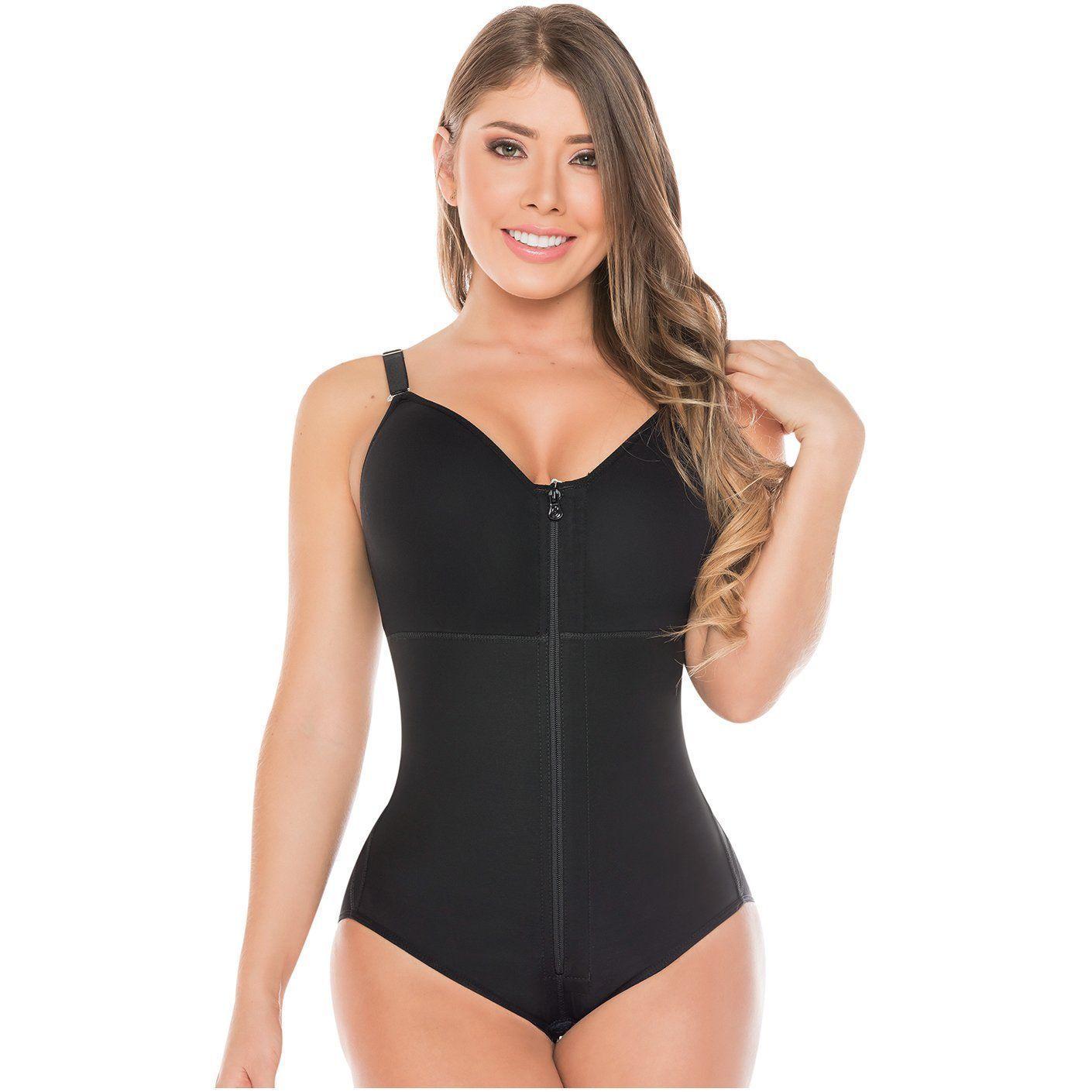 Faja Colombiana  Moldeadora y Reductora, Body Con Brasier 420 Negro-0