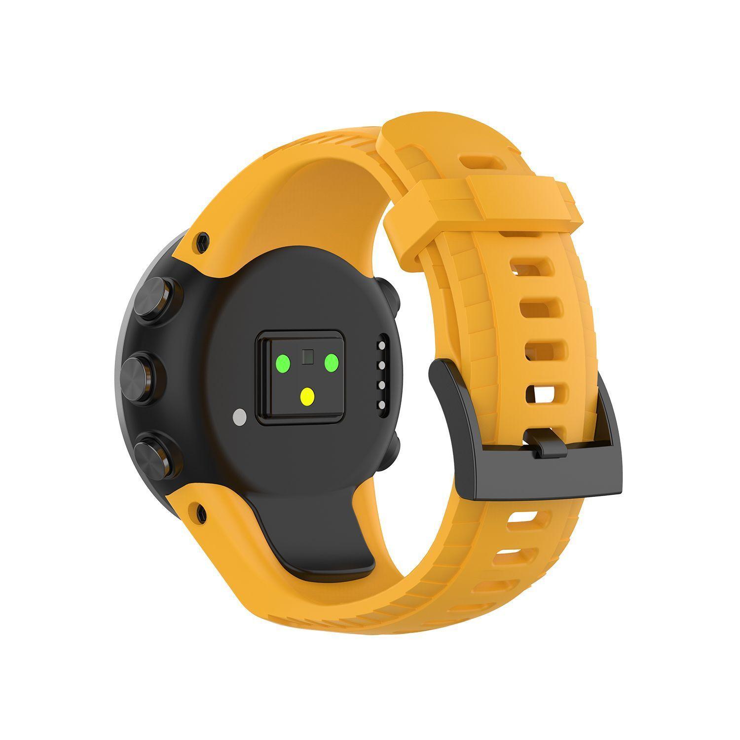 Correa Silicona Compatible Con Suunto 5 33mm Mostaza-2