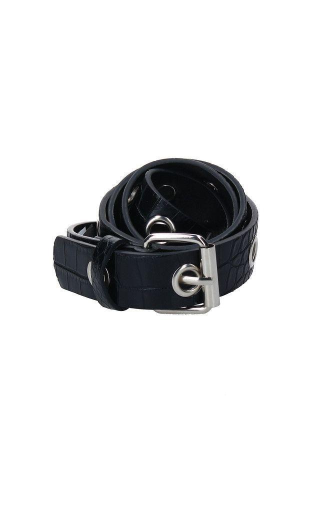 Cinturón Reptil Negro Humana-0