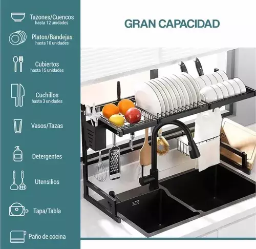 Escurridor De Platos Y Servicios Secador Vajilla Organizador-6