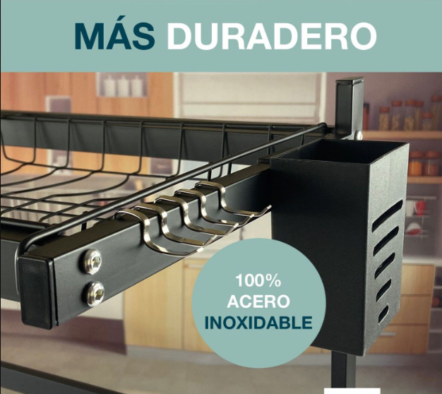 Escurridor De Platos Y Servicios Secador Vajilla Organizador-4