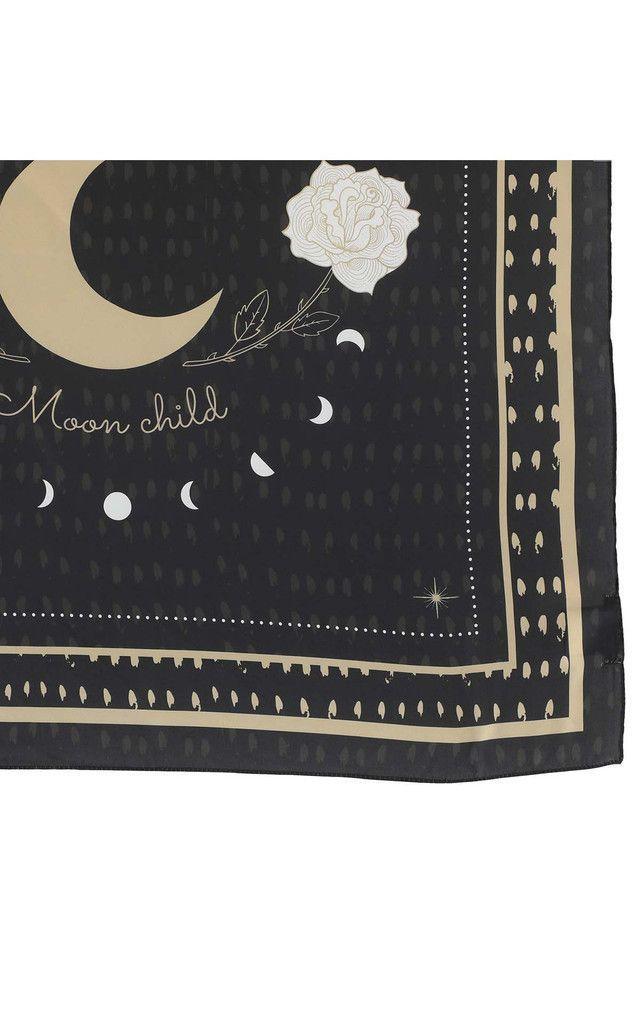 Pañuelo Bandana Moon Negro Humana-1