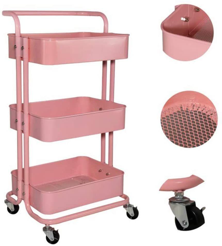 Carrito Organizador Móvil 3 Niveles  Soporte Rueda-2