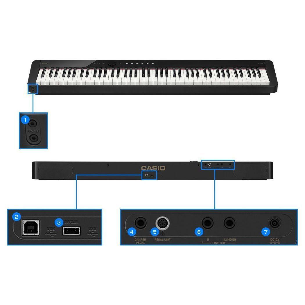 Piano Digital Casio Privia PX-S1100 Negro, 88 teclas-1