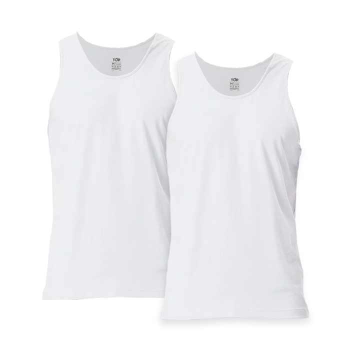 Pack 2 Camiseta Sin Mangas Algodón Top-0