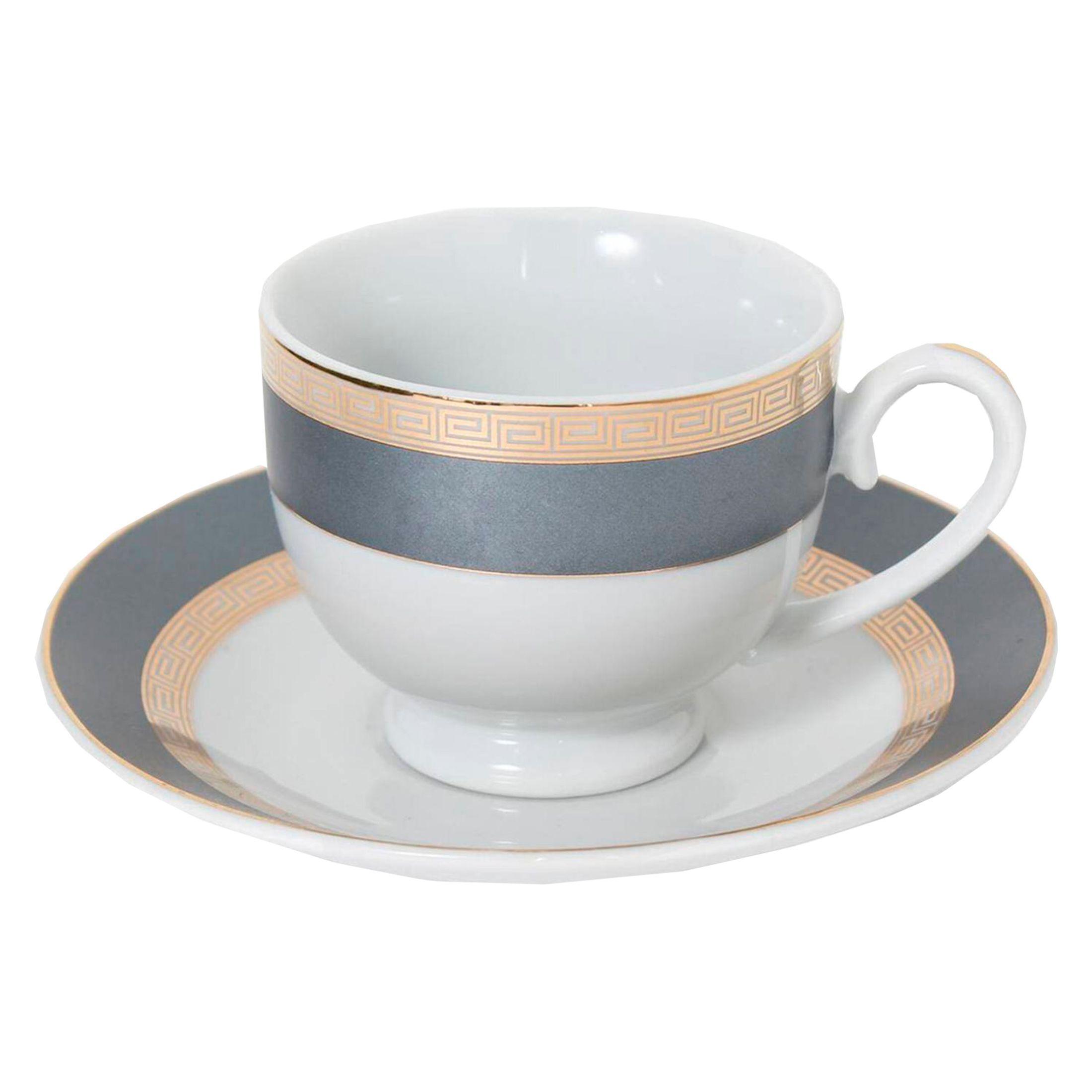 Juego de Tazas Decorativas Para Café Varsovia Gris 12 Piezas-0