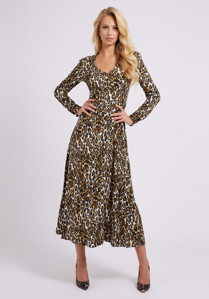 Vestido Guess Bibiane Dress P13Q Café-1