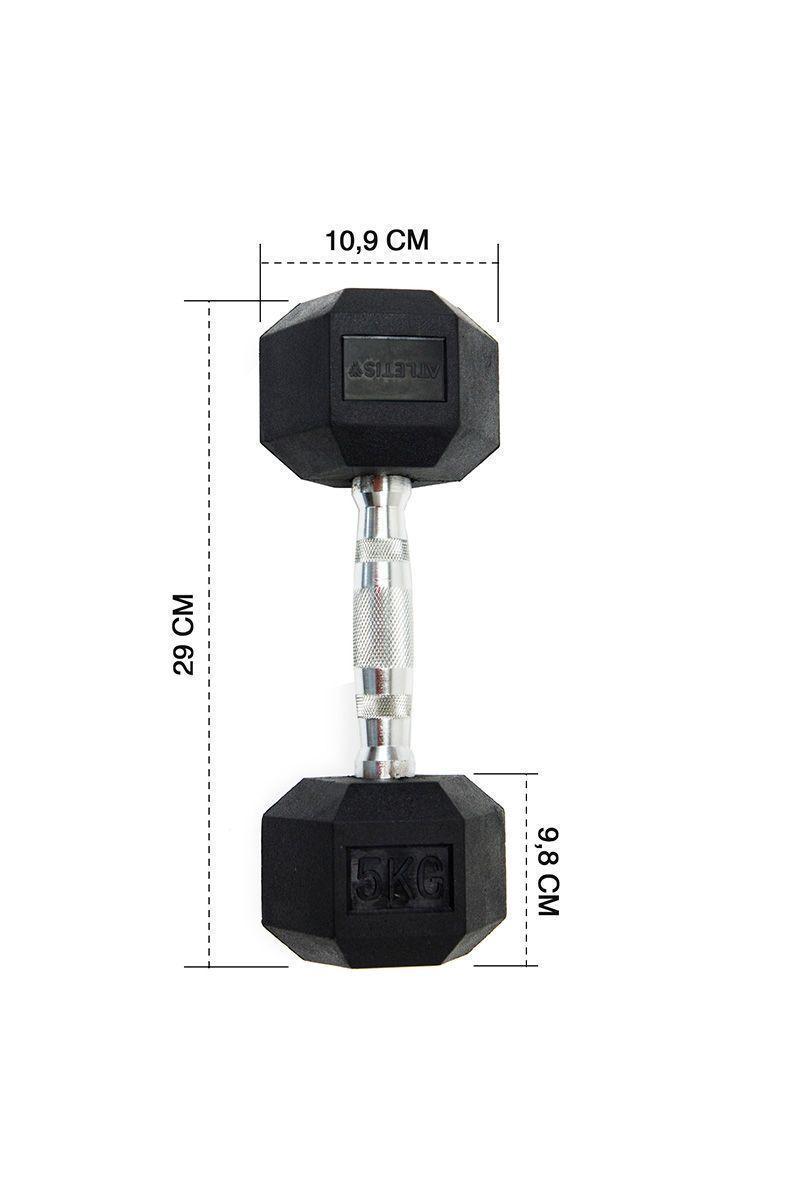 Mancuerna Hexagonal 5 Kg Negro-2