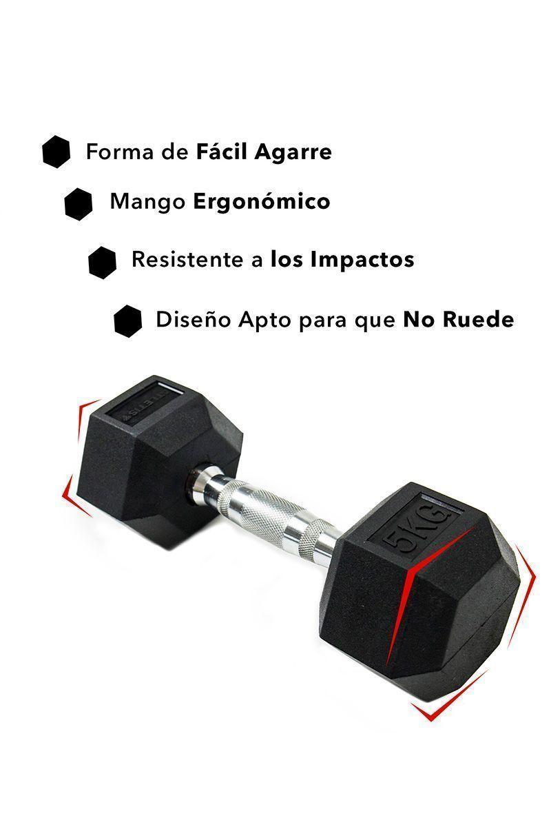 Mancuerna Hexagonal 5 Kg Negro-4