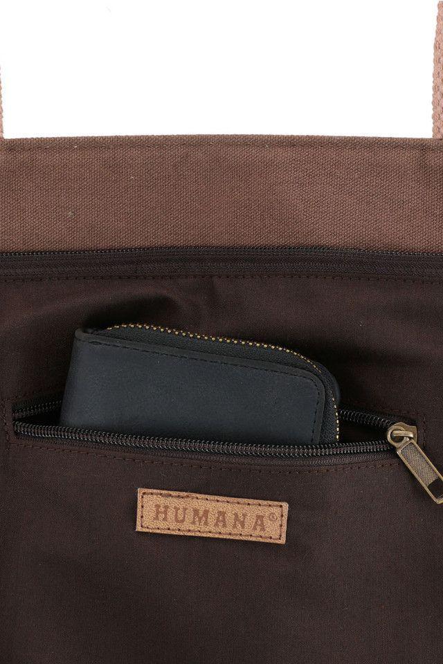 Cartera Hombro Flores Café Humana-2