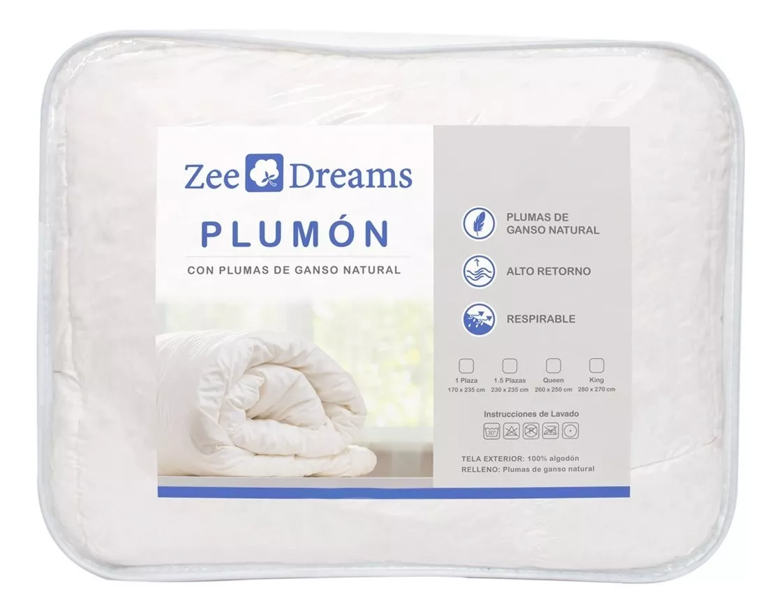 Plumon Duvet Pluma De Ganso 1.5 Plaza - S4961-0