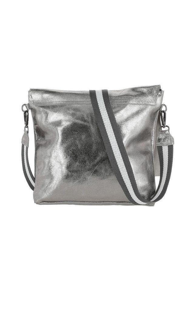 Cartera Cruzada Quatar Plateada Humana-1