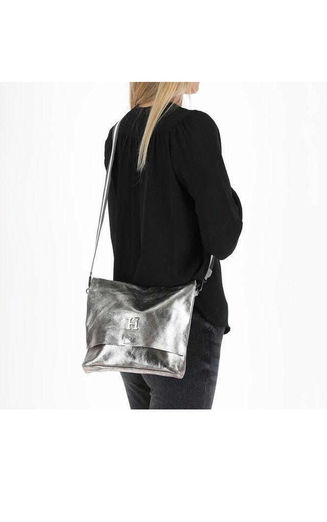 Cartera Cruzada Quatar Plateada Humana-3