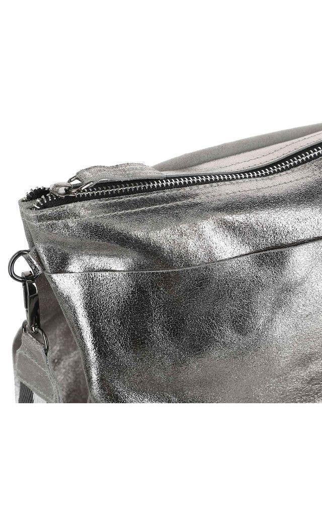 Cartera Cruzada Quatar Plateada Humana-2