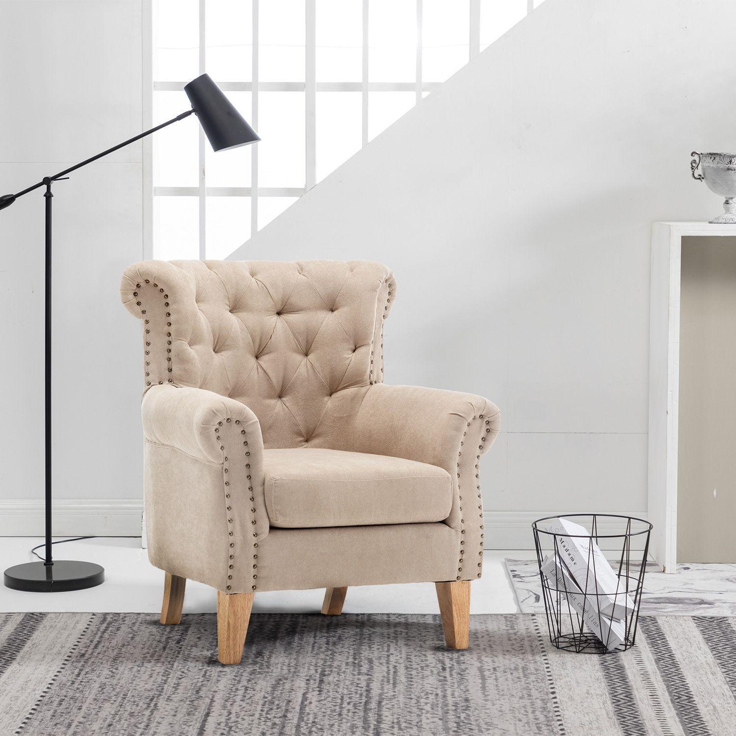 Poltrona de Lino Crema-1