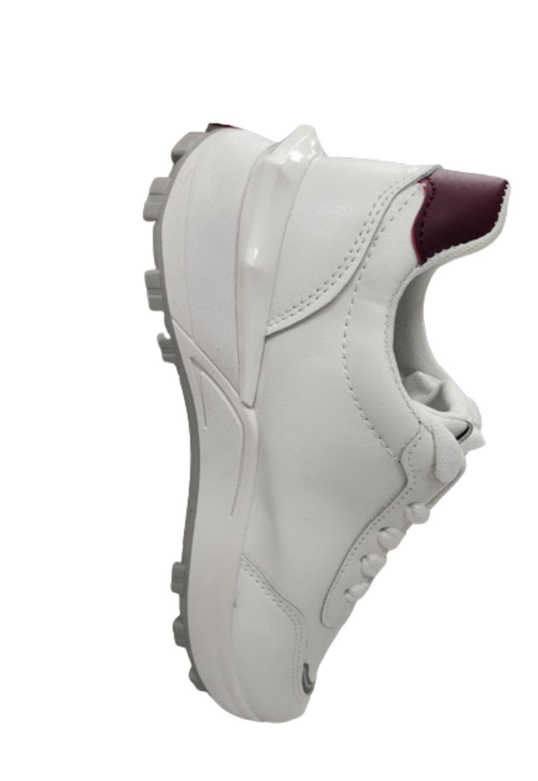 Zapatilla Urbana Mujer Blanco Rojo-3