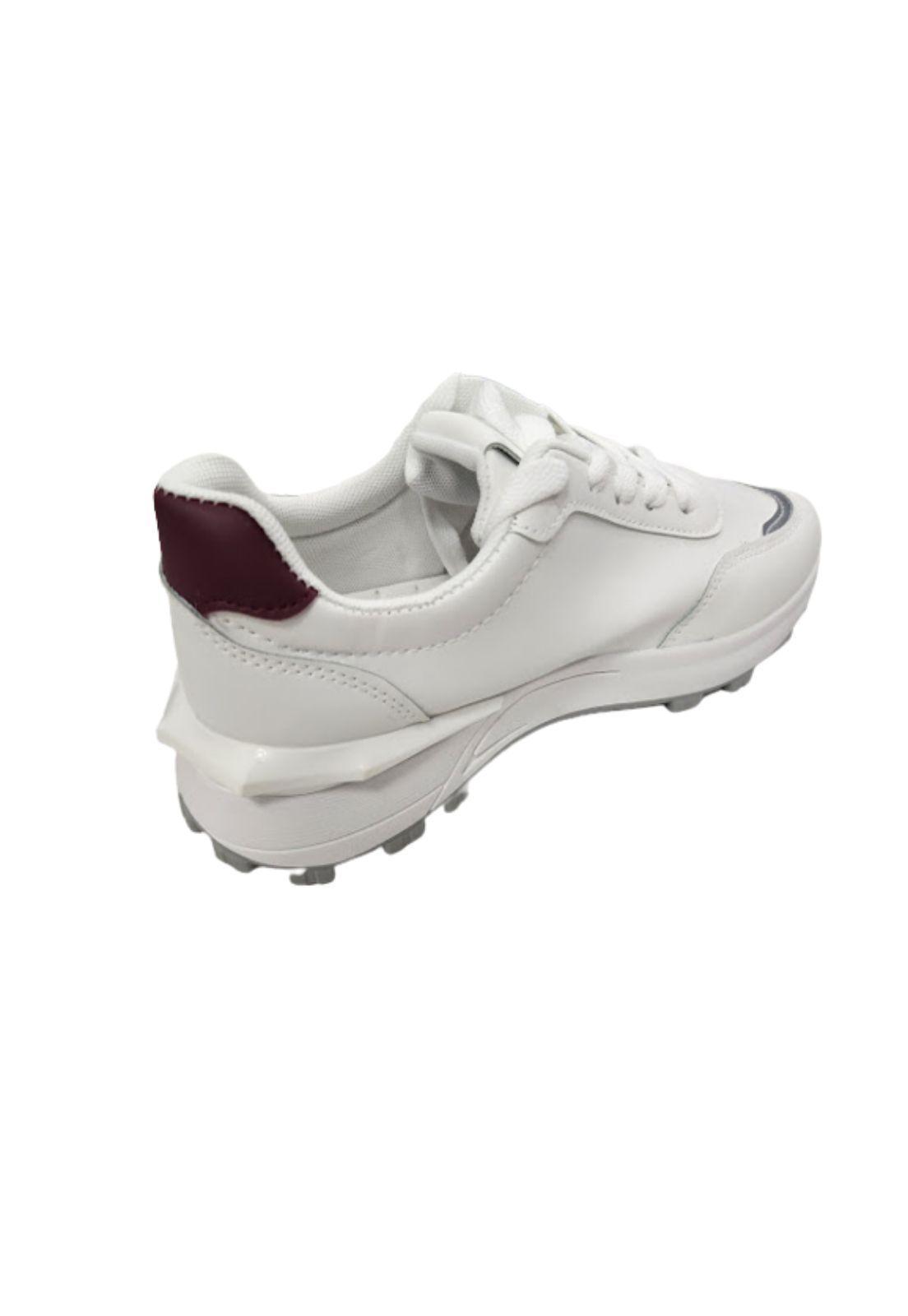 Zapatilla Urbana Mujer Blanco Rojo-1