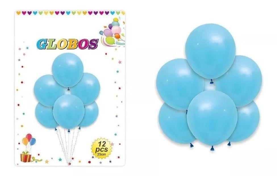 Pack X12 Set De Cumpleaños Globos Cumpleaños Globos Azul-3