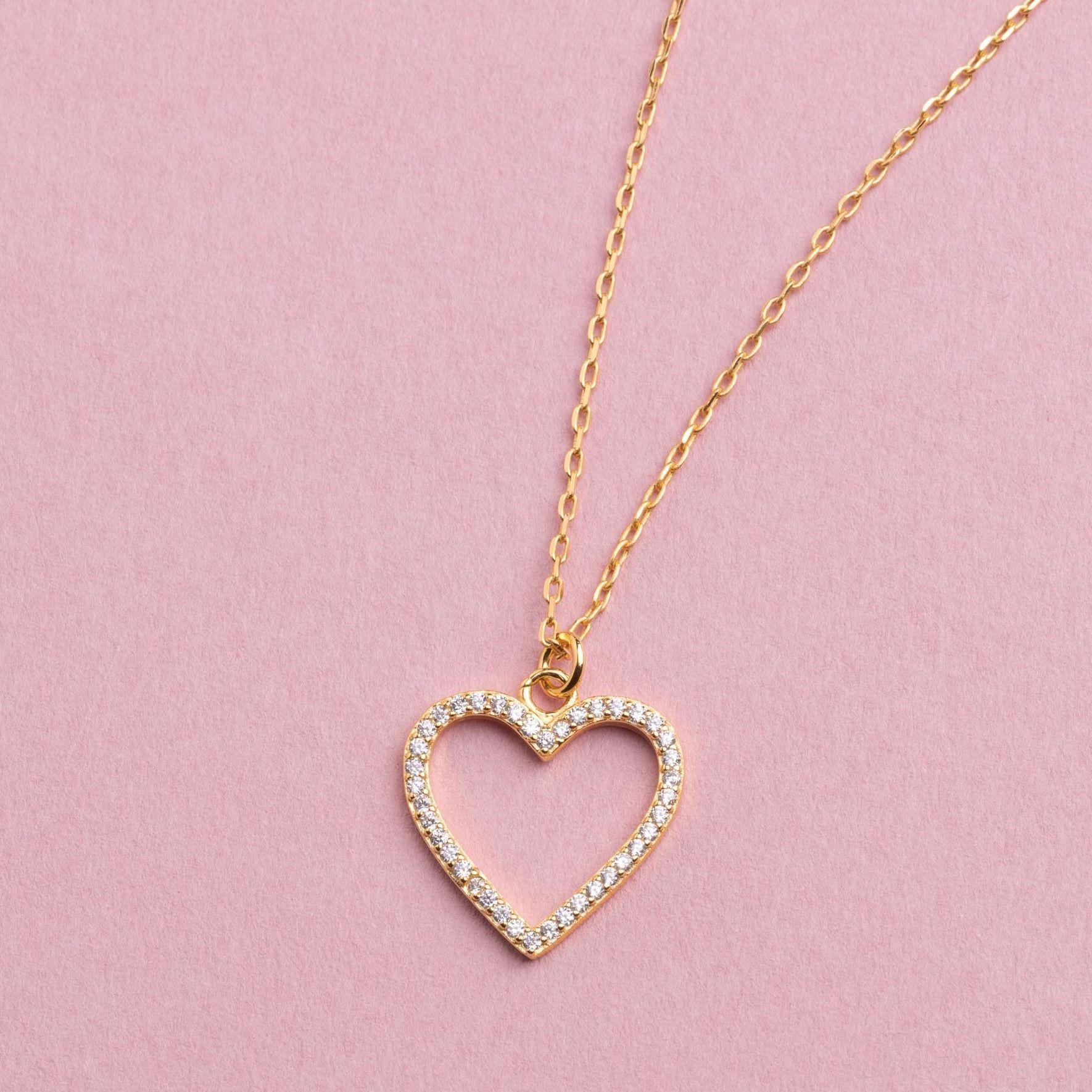 Collar Corazon bañado en oro Hadara Joyas-1