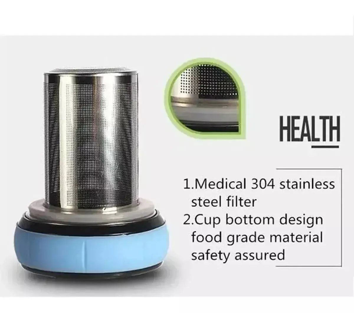 Botella de Vidrio Templado con Infusor de Té 500ml-4