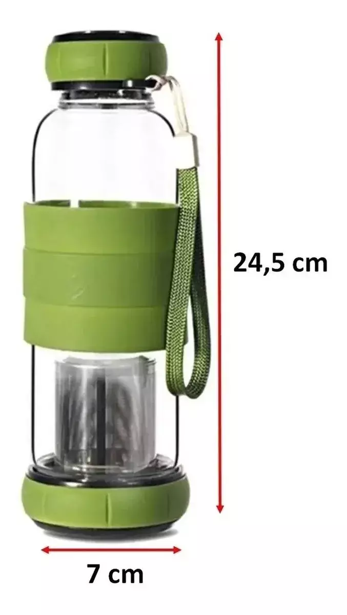Botella de Vidrio Templado con Infusor de Té 500ml-2
