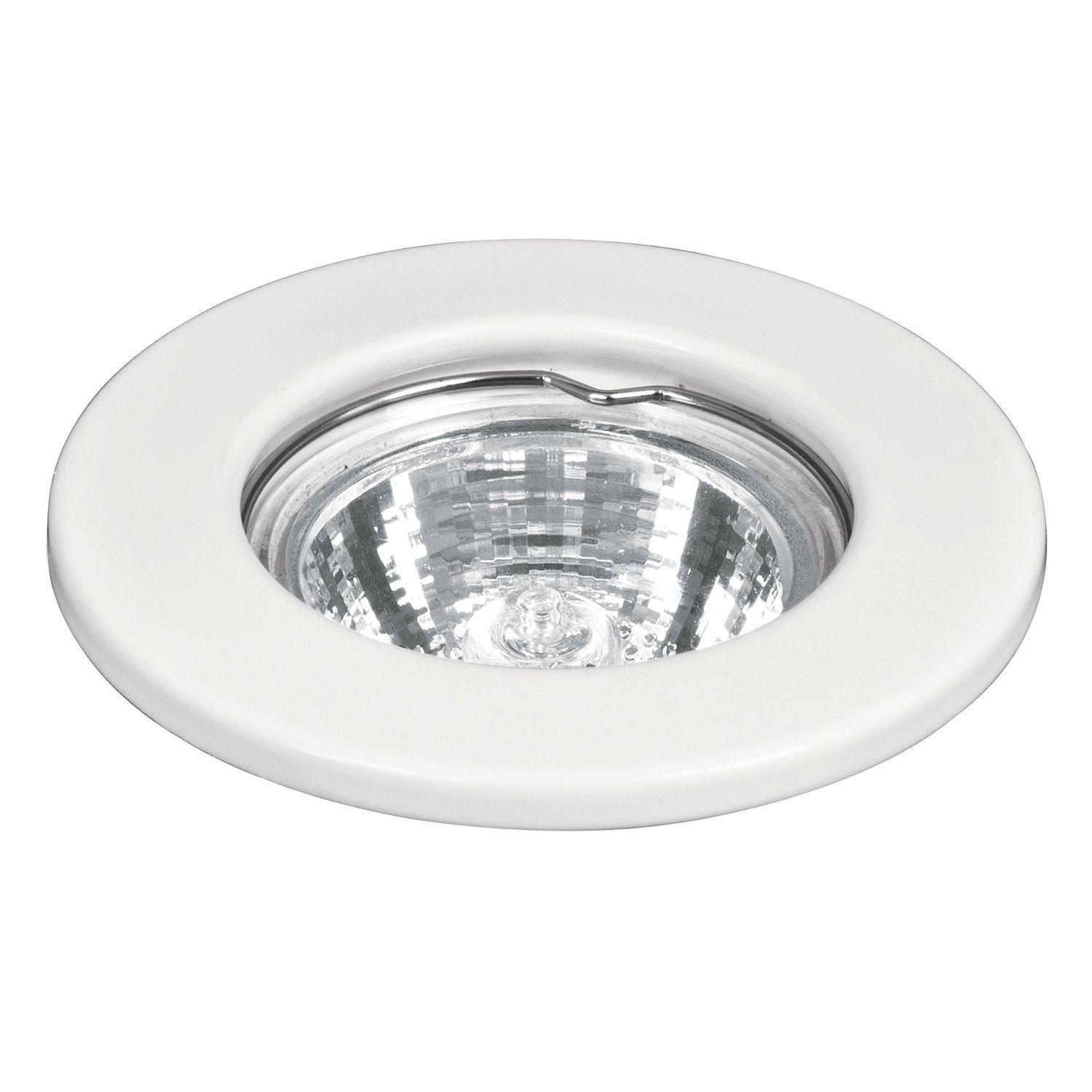 Foco LED Embutido Fijo Porta GU-10 Livorno MR16 Blanco-0