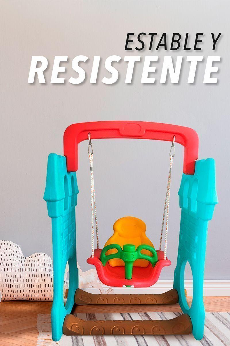 Castillo Columpio Infantil Celeste-5