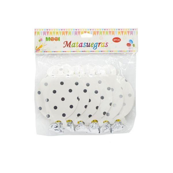 Matasuegras - Puntos Plata - 6pcs-1