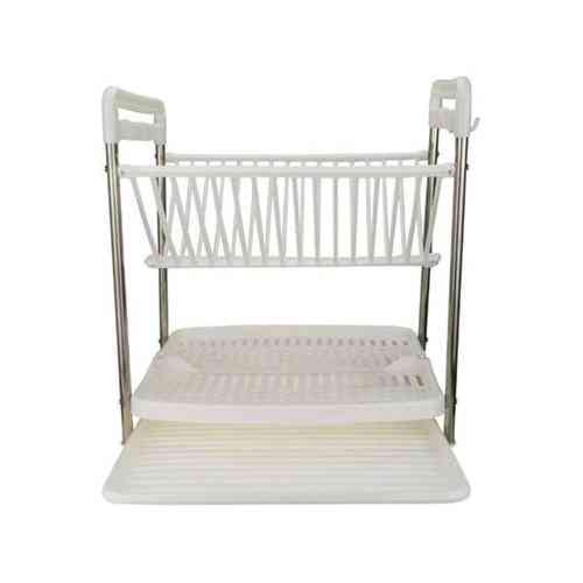 Rack Organizador Escurridor De Loza Platos 40Cm Blanco-1