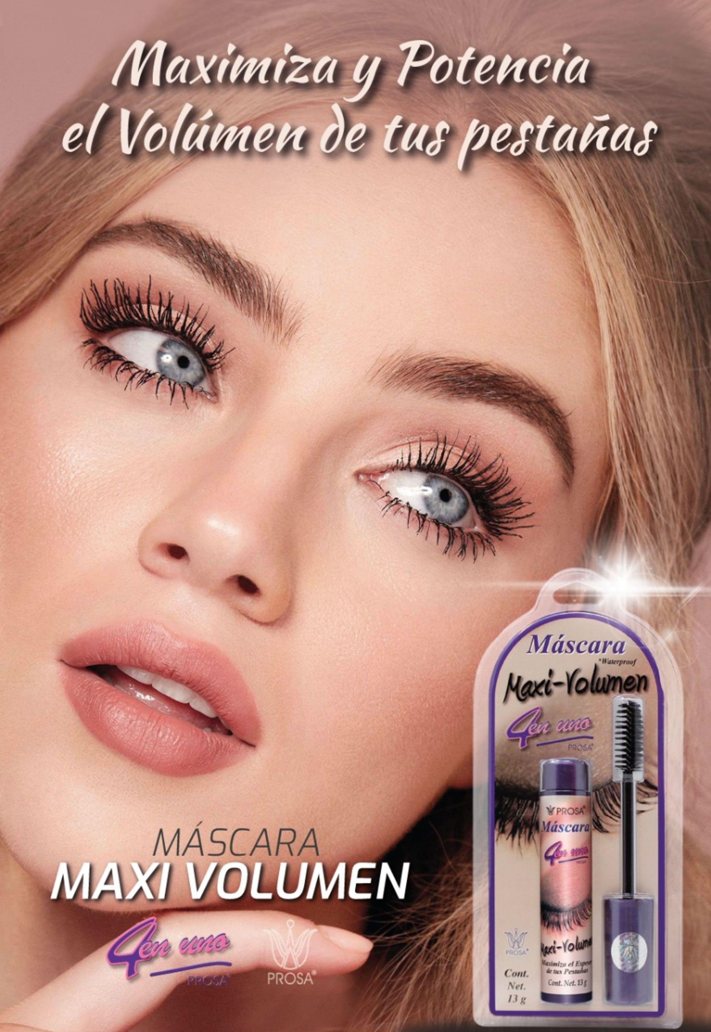 Mascara de Pestañas Prosa Maxi Volumen a Prueba de Agua-1