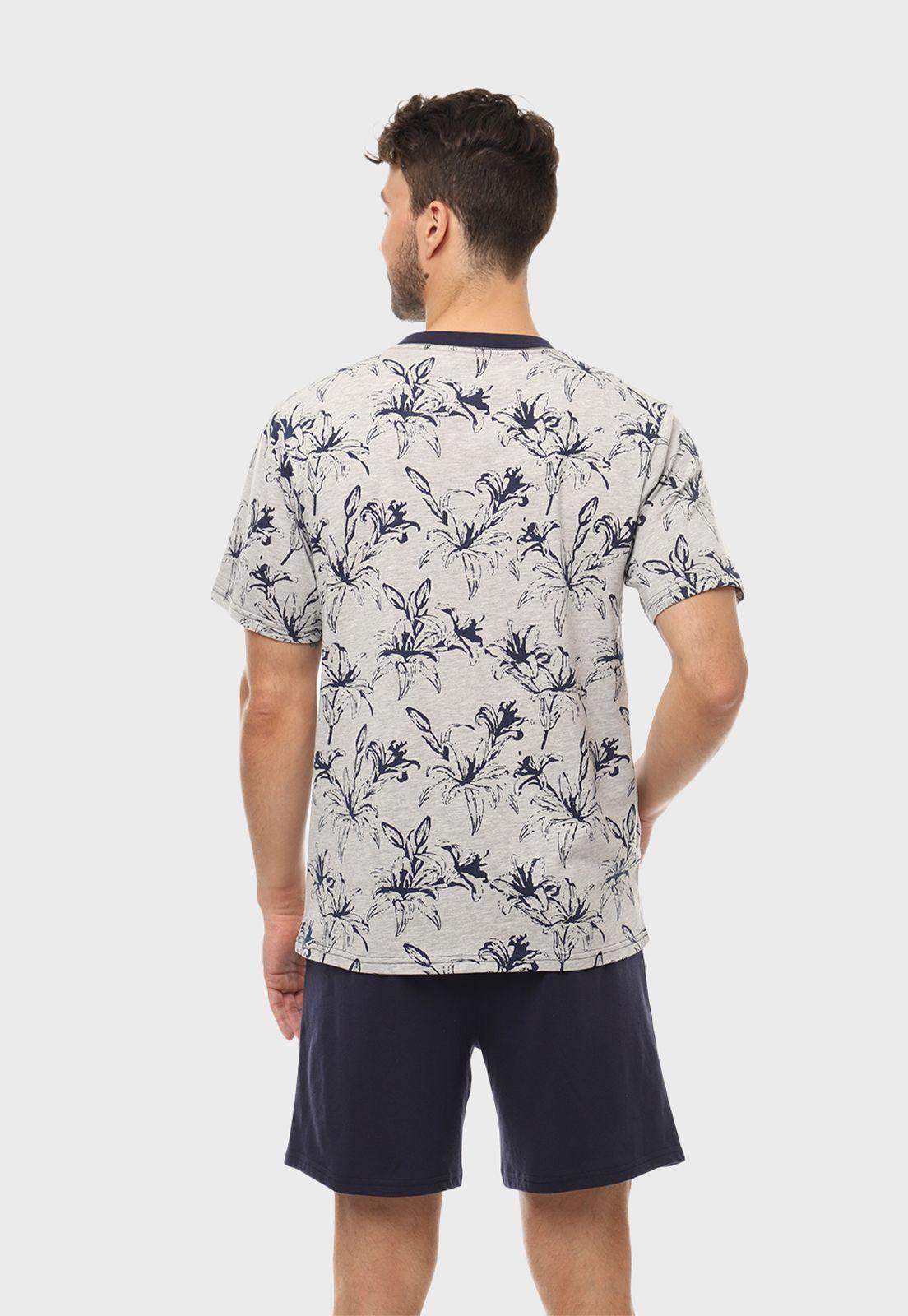 Pijama Print Corto Cuello En V Arrow-1