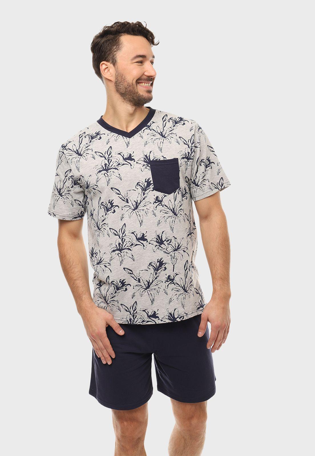 Pijama Print Corto Cuello En V Arrow-0