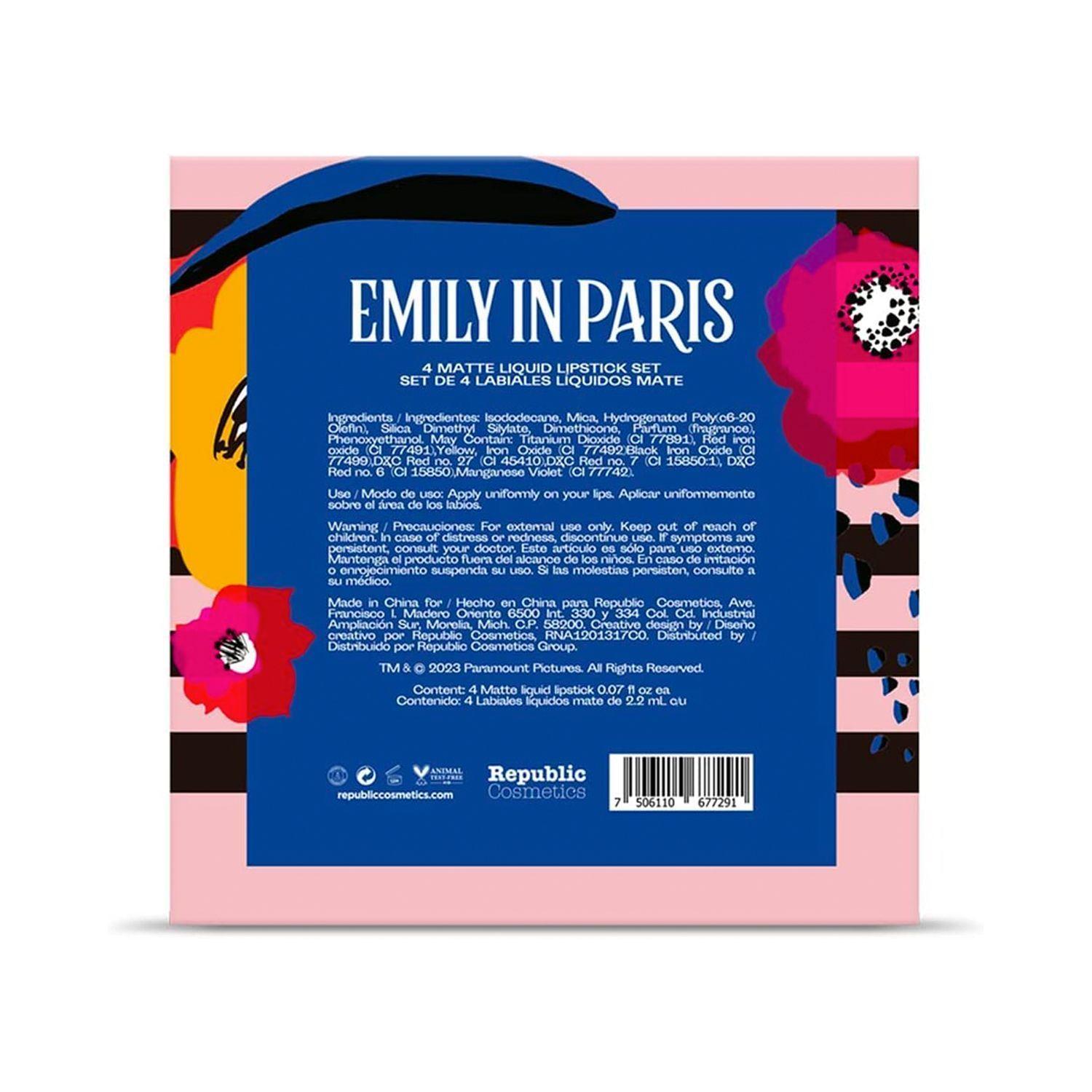 Set 4 Labiales Líquidos Emily In París Republic C.-4