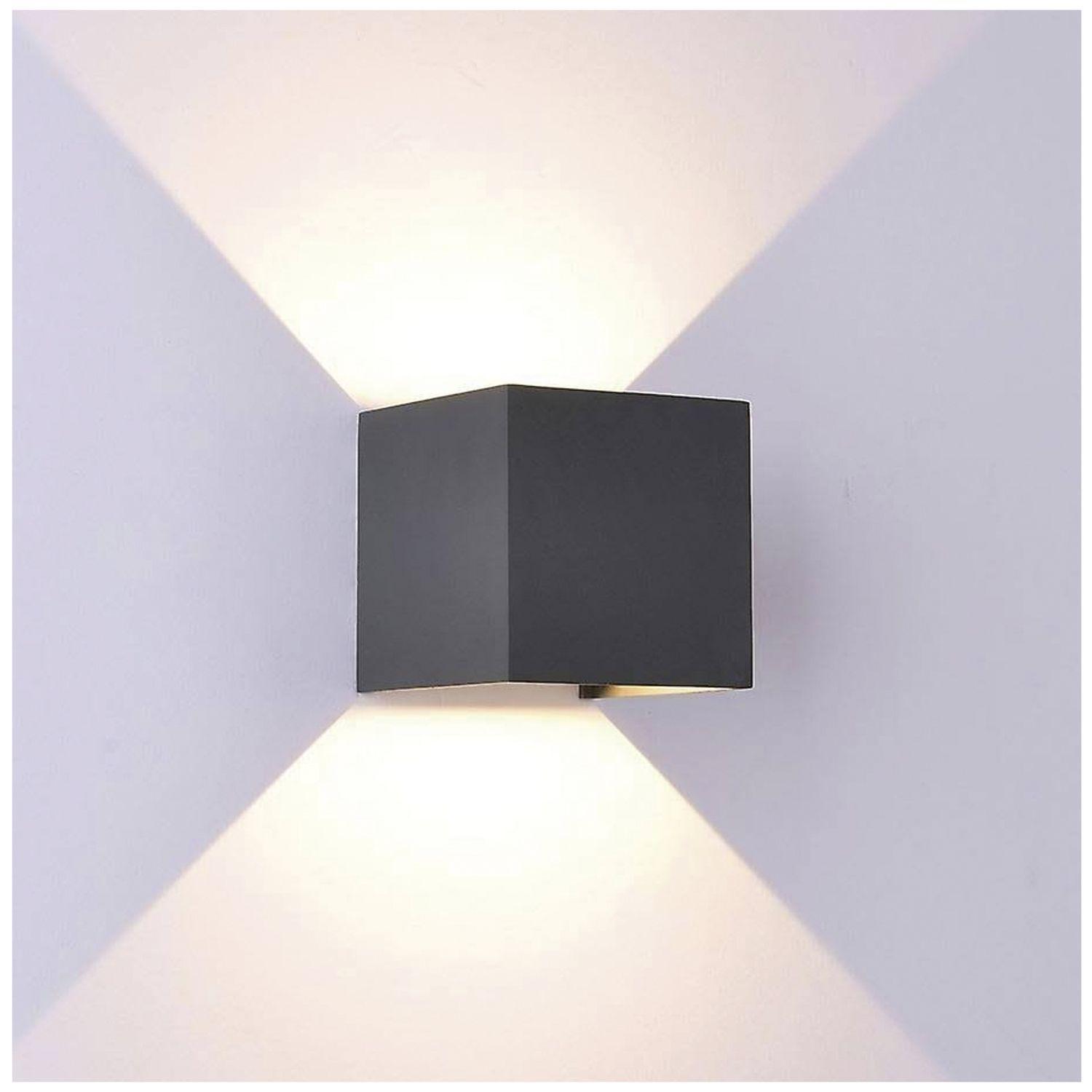 Aplique LED Cuadrado 6w Negro-3