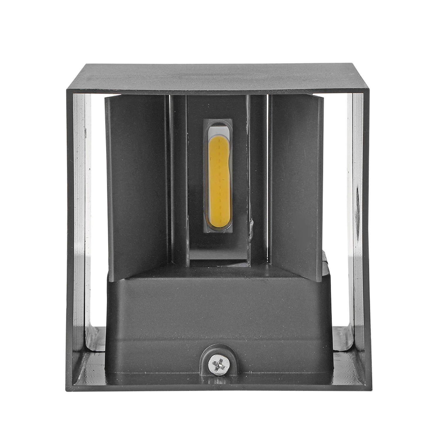 Aplique LED Cuadrado 6w Negro-2