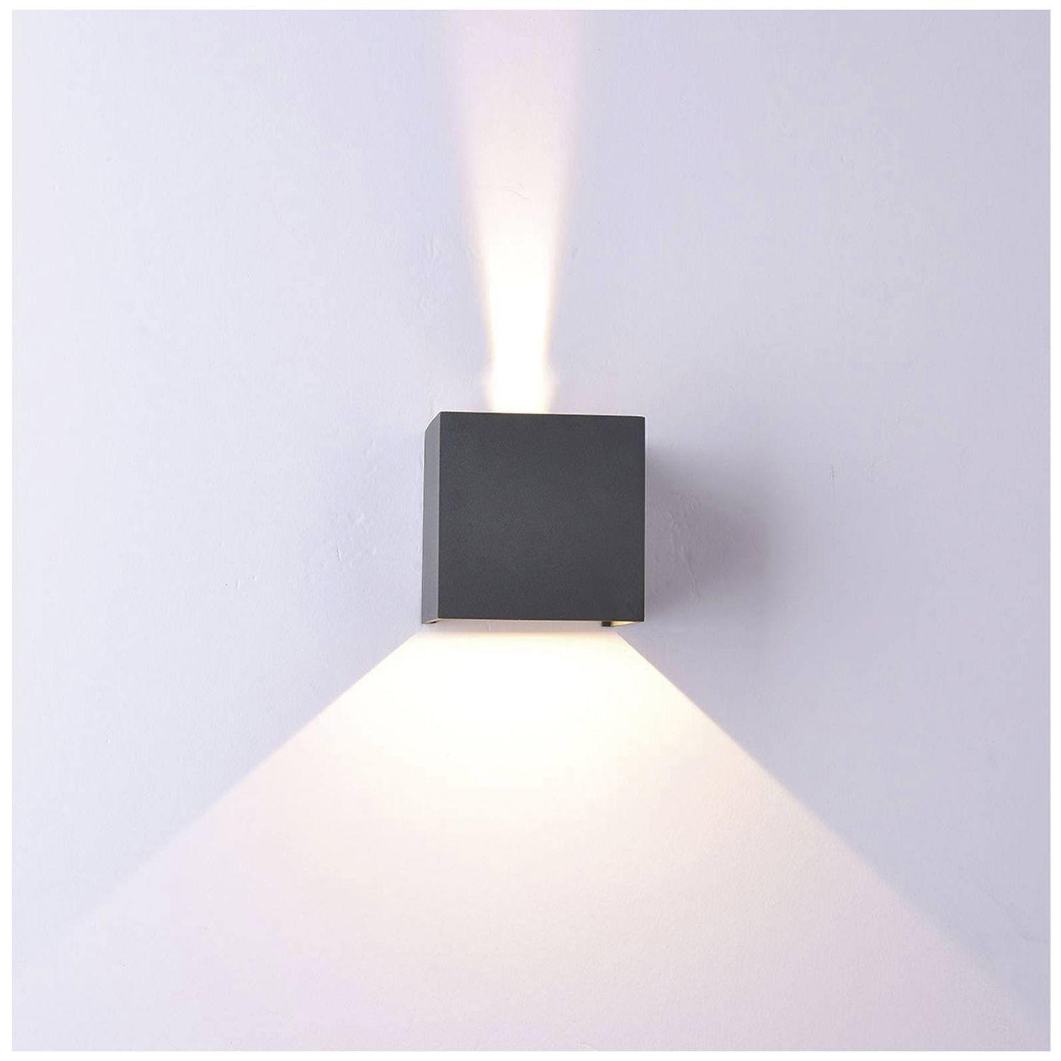 Aplique LED Cuadrado 6w Negro-4