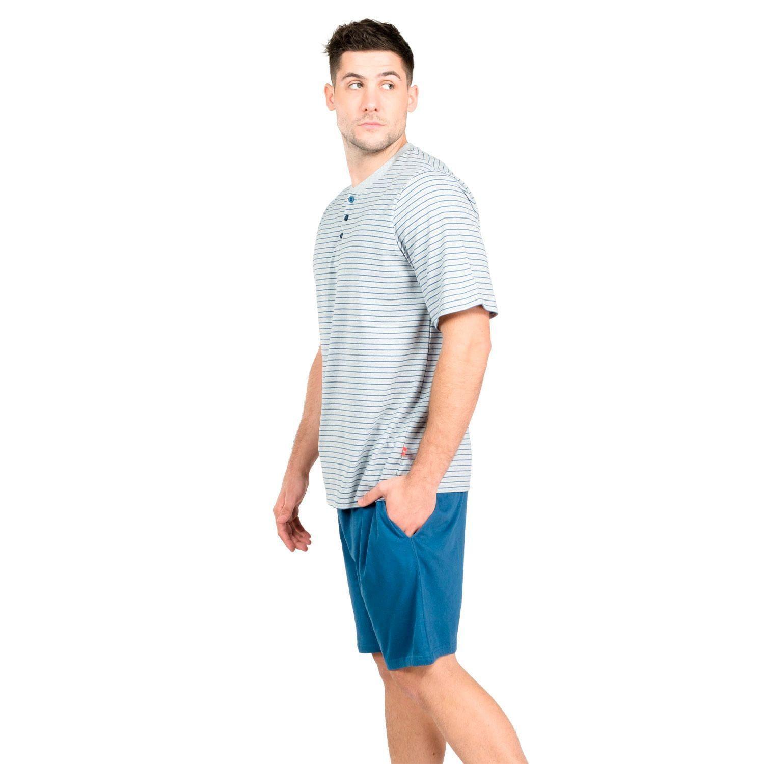 Pijama Corto Diseño Tejido Algodón Caffarena-2