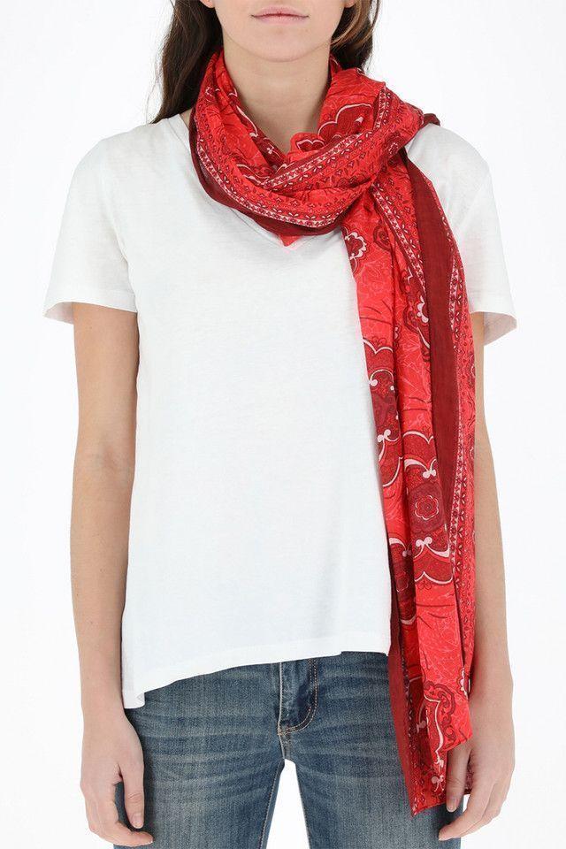 Pañuelo Estampado Rojo Folk Fire Jodhpur Humana-2